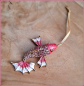 Preview: Geschenkanhänger / Dekoanhänger / Baumschmuck "Rosa Koi"