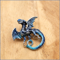 Preview: Brosche "Blauer Drache"