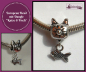 Preview: European Bead mit Dangle "Katze & Fisch"