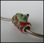 Preview: Bead "Eidechse" - Lampwork - rot