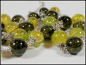 Preview: Collier aus grünen Crackle-Perlen - Einzelstück