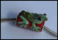 Preview: Bead "Eidechse" - Lampwork - rot