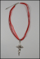 Preview: "Flammendes Kreuz" an feuerrotem Halsband