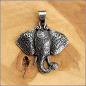 Preview: "Der elefantenköpfige Gott Ganesha - der Überwinder aller Hindernisse" - Kettenanhänger aus Edelstahl