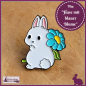 Preview: Pin "Hase mit blauer Blume"