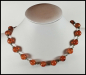 Preview: Collier aus orangen Crackle-Perlen