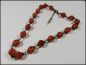 Preview: Collier aus orangen Crackle-Perlen