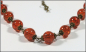 Preview: Collier aus orangen Crackle-Perlen