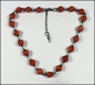 Preview: Collier aus orangen Crackle-Perlen