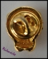 Preview: Pin "Katzenkopf" - goldfarben mit Strass