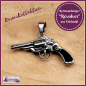 Preview: KrimiKollektion - Kettenanhänger "Revolver" aus Edelstahl