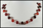 Preview: Collier aus Crackle-Perlen in Rot - Orange - Braun