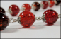 Preview: Collier aus Crackle-Perlen in Rot - Orange - Braun
