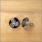 Preview: Cabochon-Schmuckset "Triskele" - Halskette & Ohrstecker