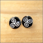 Preview: Cabochon-Schmuckset "Triskele" - Halskette & Ohrstecker