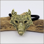 Preview: Haarschmuck / Haargummi "Goldener Wolf"