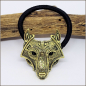 Preview: Haarschmuck / Haargummi "Goldener Wolf"