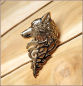 Preview: Pin "Keltischer Wolf" in Antikgold