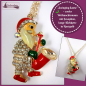 Preview: "Swinging Santa" - cooler Weihnachtsmann mit Saxophon, lange Halskette in Roségold