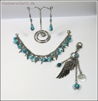 Auftragsarbeit - Schmuck-Set "Erzengel Gabriel"