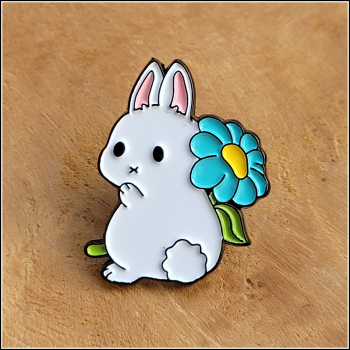 Pin "Hase mit blauer Blume"