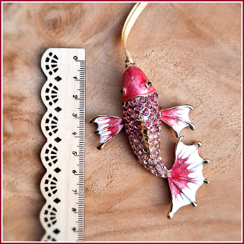 Geschenkanhänger / Dekoanhänger / Baumschmuck "Rosa Koi"