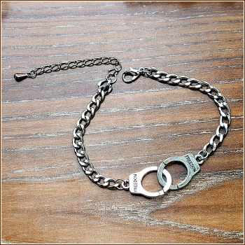 KlunkerschatzKrimiKollektion - Armband „Handschellen“ - 21 cm