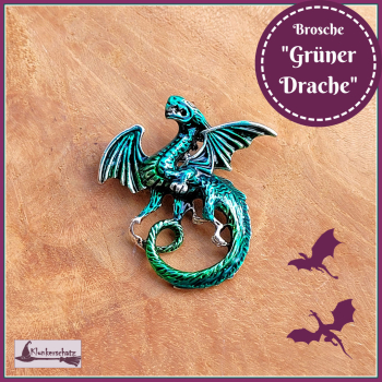 Brosche "Grüner Drache"