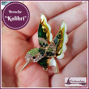 Brosche "Grüner Kolibri"