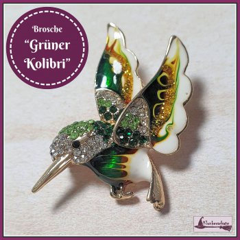 Brosche "Grüner Kolibri"