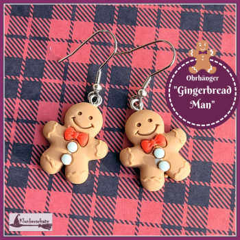 Ohrhänger "Gingerbread Man" aus Polymer