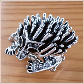 Ring mit Dehnschiene "Igel, das kleine Stacheltier"