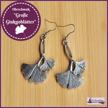 Ohrschmuck "Große Ginkgoblätter"