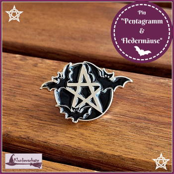 Pin "Pentagramm & Fledermäuse"