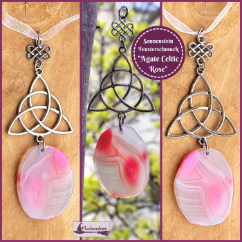 Sonnenstein / Fensterschmuck "Agate Celtic Rose" - ein Unikat!