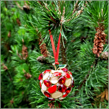 Geschenk-, Deko- oder Baumanhänger "Apfel"