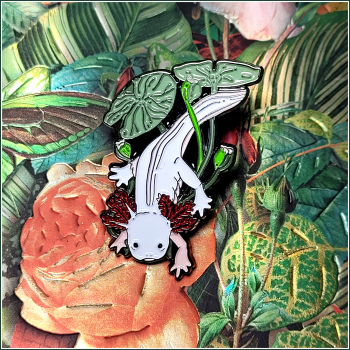 Pin "Weißes Axolotl"