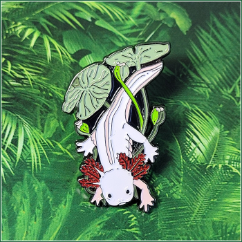 Pin "Weißes Axolotl"