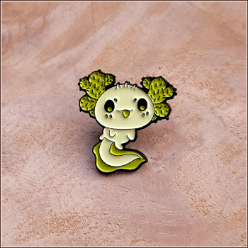 Pin "Grünes Axolotl"