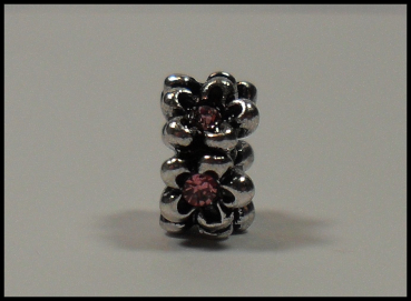 European Bead "Blüten - rosa Strass"