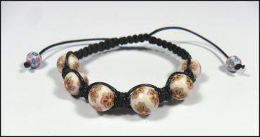 Shamballa-Armband "Clay-Ton-Blüten"