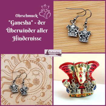 Ohrschmuck "Ganesha" - der Überwinder aller Hindernisse