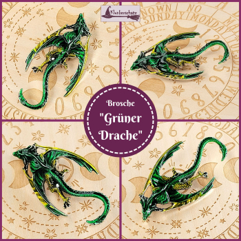 Brosche "Grüner Drache"