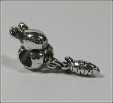 European Bead mit Dangle  "Hase mit Möhrchen"