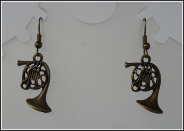 Ohrhänger "Horn" - Bronze-Style