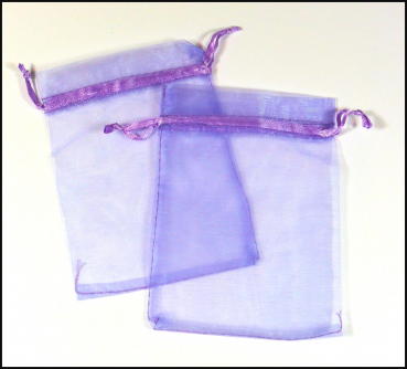 2 Stück Organzabeutel, violett, 12 x 9 cm