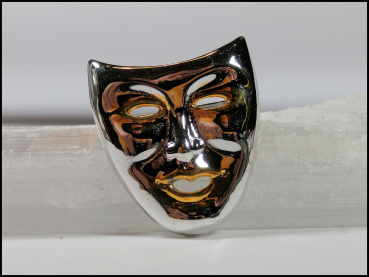 Brosche "Maske", 925er Silber