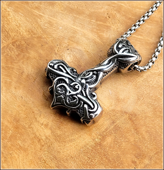 Halskette "Mjölnir, der Hammer des Thor" aus Edelstahl