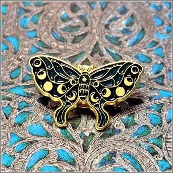 Pin "Schwarze Mondmotte"