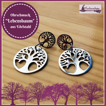 Ohrschmuck "Lebensbaum" aus Edelstahl